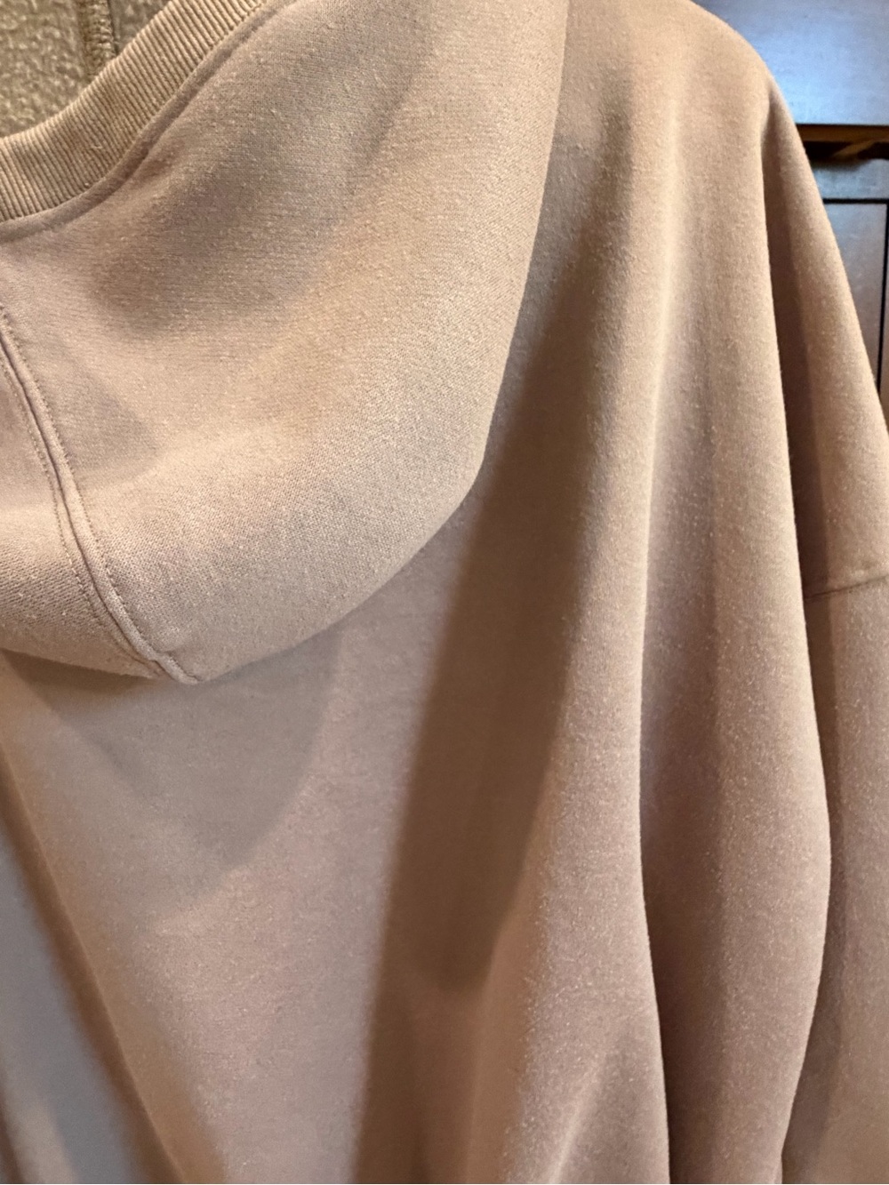 Zip-Neck Hoodie in taupe/Brown - Picture 4 of 5